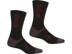 Pánské ponožky Regatta RUH041 2Pair Wool Hiker QDD černé
