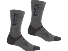 Pánské ponožky Regatta RUH041 2 Pair Wool Hiker N20 šedé