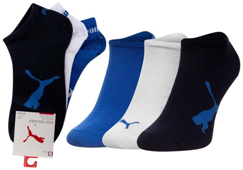 Ponožky 3Pack 100000969 černé-modré-bílé - Puma - Sportovní doplňky Ponožky