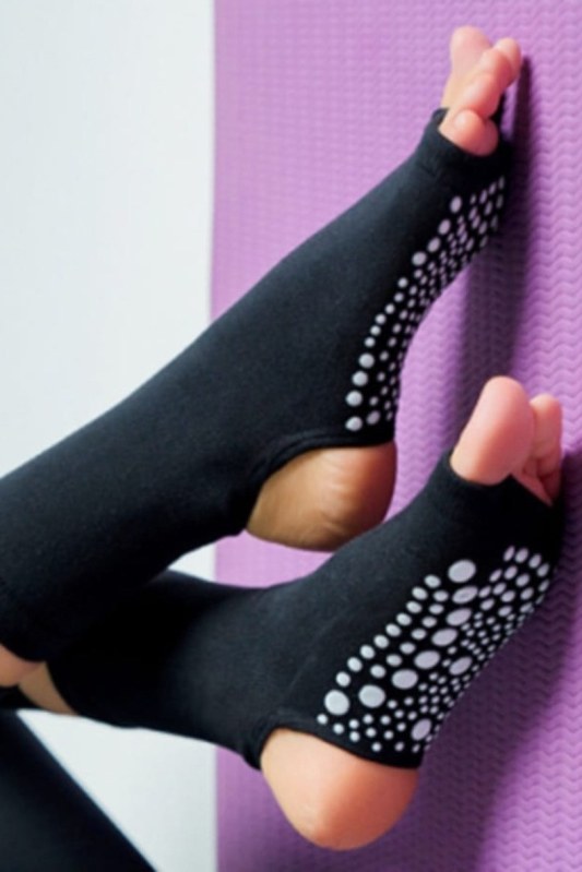 Ponožky na jógu bez palců a bez paty - Sportovní doplňky Ponožky