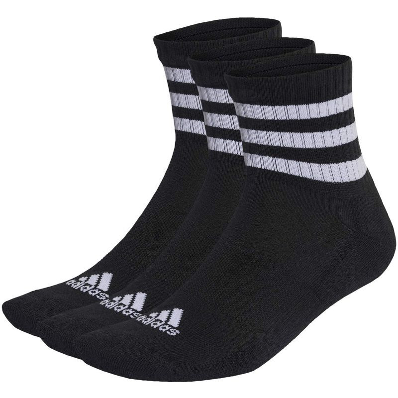 Adidas 3-Stripes Cushioned Sportswear ponožky středního střihu 3 páry IC1317 - Sportovní doplňky Ponožky