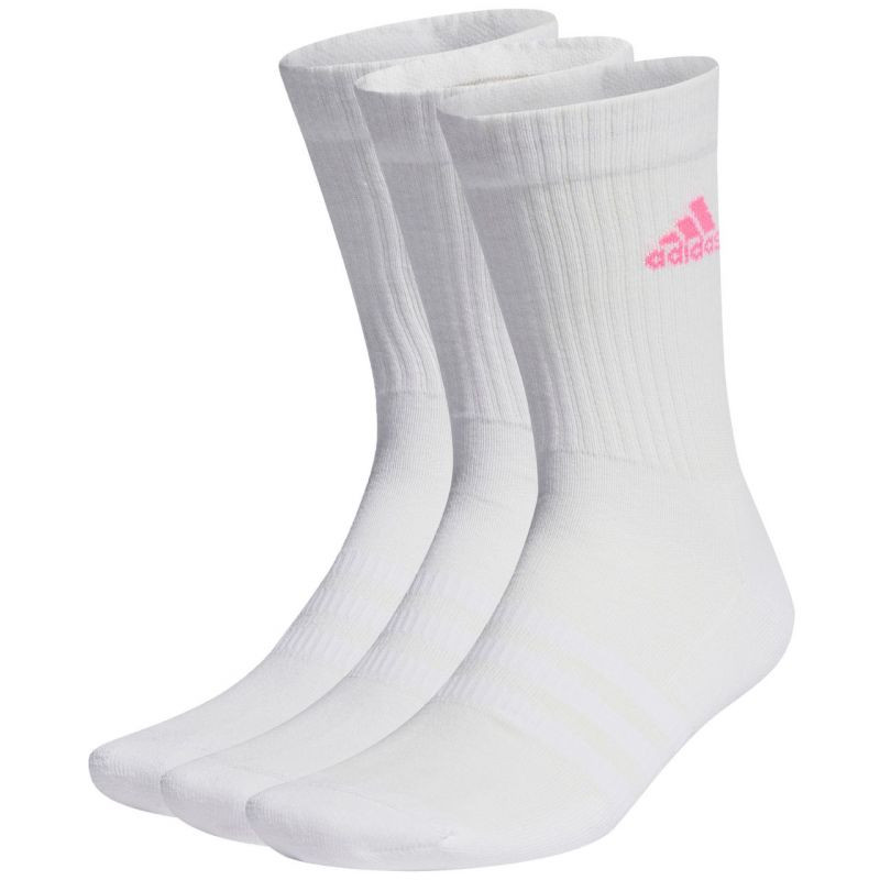 Ponožky adidas Cushioned Crew 3P bílé IP2635 - Sportovní doplňky Ponožky