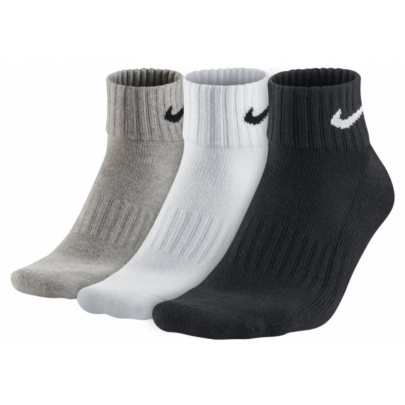 Bavlněné čtvrtinové ponožky Nike 3 Pack SX4926-901 - Sportovní doplňky Ponožky