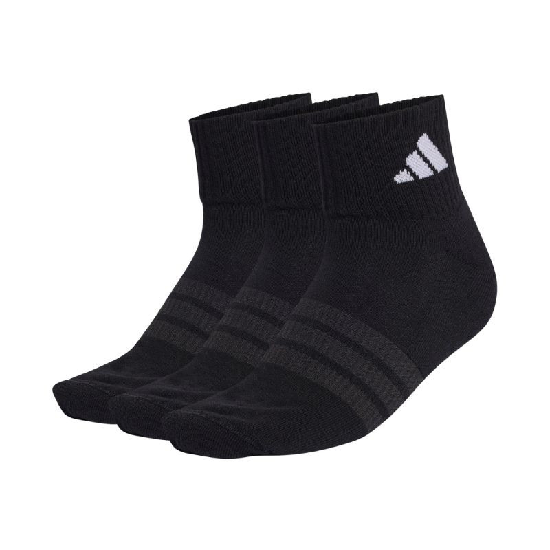 Ponožky adidas Cushioned Sportswear Ankle 3P černé KC9633 - Sportovní doplňky Ponožky