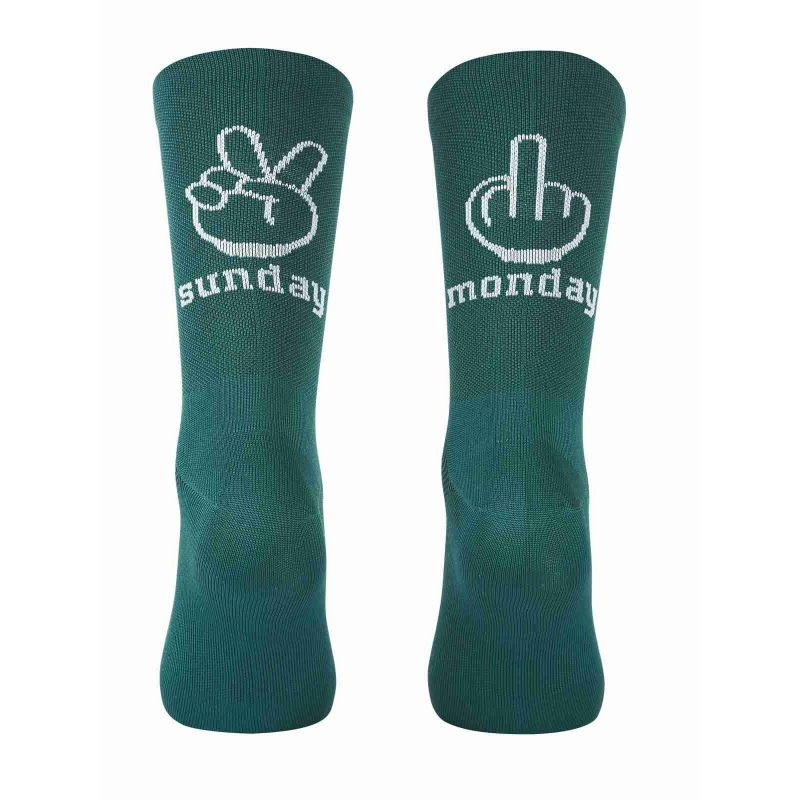 Cyklistické ponožky NORTHWAVE Sunday Monday Sock, smaragdové