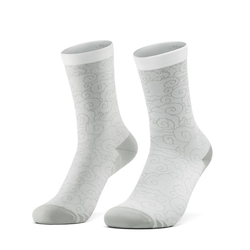 Cyklistické ponožky Rockbros 490025001 ROAD TO SKY 36–38 cm – bílé - Sportovní doplňky Ponožky