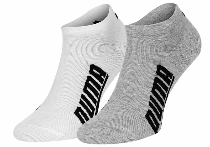 Puma 2Pack Ponožky 907949 White/Grey - Sportovní doplňky Ponožky