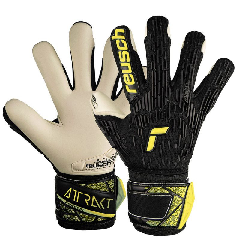 Rukavice Reusch Attrakt Freegel Gold Finger Support Jr 54 72 130 7752 - Sportovní doplňky Rukavice