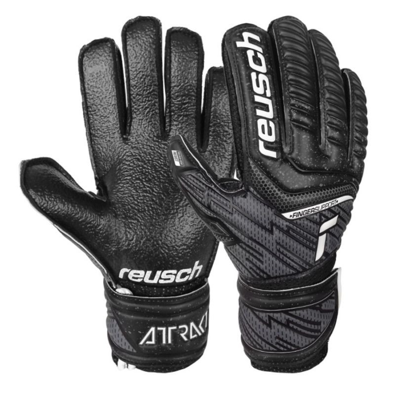 Brankářské rukavice Reusch Attrakt Resist Finger Support Jr 51 72 610 7700 - Sportovní doplňky Rukavice