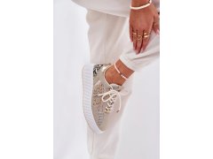 Dámská sportovní obuv YY-157 béžová s bílou - Step in style 1