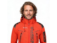 Geographical Norway pánská sportovní bunda Techno MEN 056 BS3 s nastavitelnou kapucí nepromokavá červená (WU1060H/GN) pánské 5