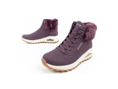 Skechers Uno Rugged dámská sportovní obuv zateplené boty zimní fialové dámské 8