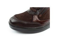 Scholl Emma Laces uty dámské sportovní kožené hnědé dámské boty na platformě 5