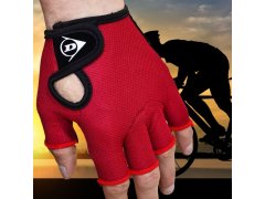 CYKLISTICKÉ RUKAVICE SENIOR ČERVENÉ DUNLOP R.S 7