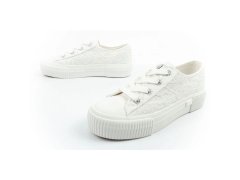 Lee dámské sportovní boty Isla trainers white platform lace-up dámské 7