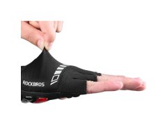 Cyklistické rukavice Rockbros S143-BK L s gelovými polštářky - černé 4