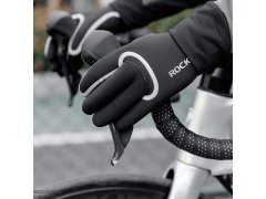 Cyklistické rukavice Rockbros, nepromokavé, velikost: S/M - černé 1