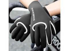 Cyklistické rukavice Rockbros, nepromokavé, velikost: S/M - černé 2