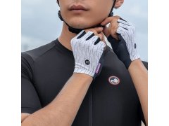 Rockbros MTB cyklistické rukavice velikost: M - bílo-černé 6