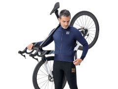 Rockbros YDWT014 zimní fleecová dvouvrstvá cyklistická bunda velikost M - modrá 2