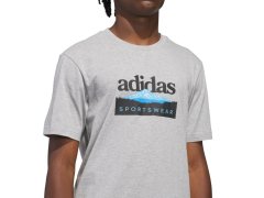 Pánské tričko adidas Sportsman Mountain Graphic T-shirt light grey KC9253 pánské 3