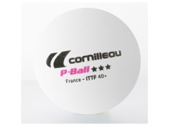 Míčky na stolní tenis Cornilleau P-BALL ITTF bílé 3 ks. 1