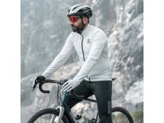 Cyklistická mikina Rockbrs TLWT001 ROAD TO SKY, větruodolná, zateplená, velikost S – bílá 2