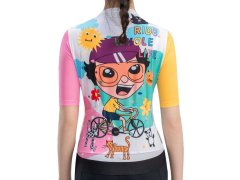 Dámské cyklistické tričko Rockbros 15210005004 M s potiskem – bílé 4