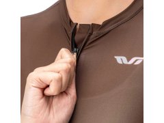 Dámský cyklistický dres Rockbros 15110007005 TVI s krátkým rukávem, velikost L – hnědý 3