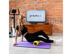 HMS Premium MFK01 Violet Black Club Fitness Mat s otvory 5