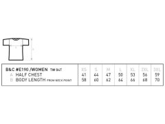 B&C #E190 /women Dámské tričko z&nbsp;těžké bavlny 01.004T sport grey 1