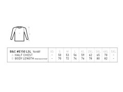 B&C #E150 LSL Tričko s dlouhým rukávem 01.005T sport grey 4