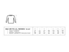 B&C #E190 LSL /women Dámské tričko z&nbsp;těžké bavlny s&nbsp;dl. rukávem 01.008T sport grey 7