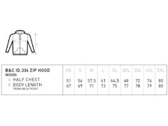 B&C ID.334 Zip Hood Unisex mikina s&nbsp;kapucí 01.I334 sport grey 6