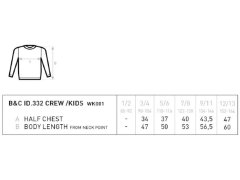 B&C ID.332 Crew /kids Dětská mikina 01.K332 sport grey 3