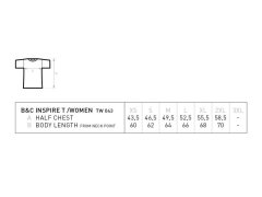 B&C Inspire T /women_° Dámské tričko Medium Fit z&nbsp;bio bavlny 01.TW43 sport grey 6
