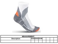 Kariban ProAct PA 035 Běžecké sportovní ponožky 20.P035 white/grey/orange 1