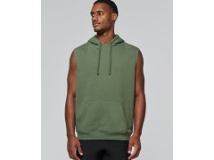Kariban ProAct PA 393 Unisex mikina s kapucí bez rukávů 20.P393 sporty khaki 2