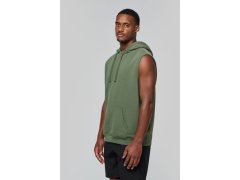Kariban ProAct PA 393 Unisex mikina s kapucí bez rukávů 20.P393 sporty khaki 4