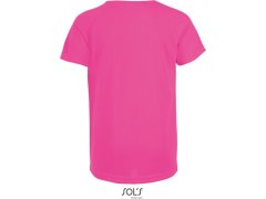 SOL´S Sporty Kids Dětské raglánové sportovní tričko 25.1166 neon pink 2