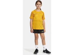 Craft Teamwear Squad Go Contrast Jersey Jr Dětské kontrastní sportovní tričko 82.2727 black/granite 7