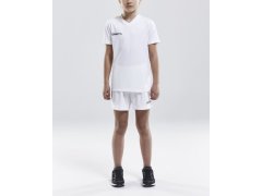 Craft Teamwear Squad Go Jersey Solid Jr Dětské sportovní tričko s výstřihem do V 82.5582 white 3
