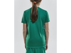 Craft Teamwear Squad Go Jersey Solid Jr Dětské sportovní tričko s výstřihem do V 82.5582 team green 8