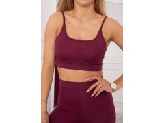 Sportovní set top + legíny fuchsiová 5