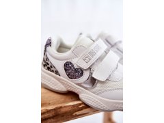Dětská sportovní obuv na suchý zip Big Star KK374022 Bíle 4