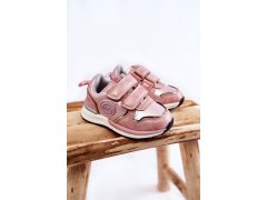 Dětská sportovní obuv na suchý zip Memory Foam System Big Star KK374180 růžove 1