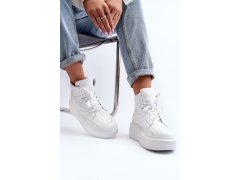 Zazoo 3392/X Dámské Kožené Sportovní Boty Na Platformě Bílé 2