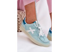 Nízké Dámské Sportovní Boty S Leopardím Vzorem Mint Zelevelis 3