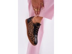 Dámské Kožené Sportovní Boty S Leopardím Vzorem Laura 2935 Hnědé 6