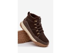 Semišové Pánské Trekingové Boty Big Star SS174263 Hnědé 4